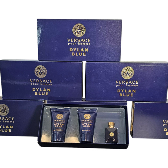 Versace Dylan Blue Pour Homme (Men's) 3 Piece Travel/Gift Set New